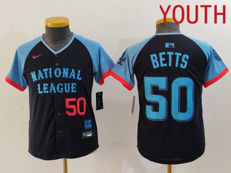 Youth Los Angeles Dodgers #50 Betts Blue All star 2024 Nike MLB Jersey style 8153->youth mlb jersey->Youth Jersey
